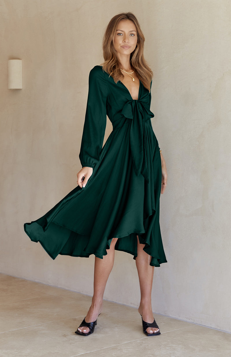 ELIOU DRESS - FOREST GREEN