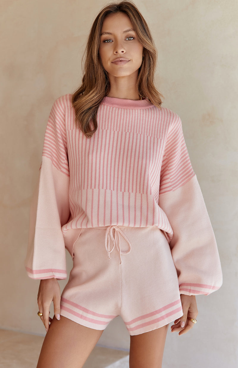 VIRGO KNIT TOP - PEACH