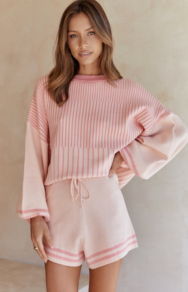 VIRGO KNIT TOP - PEACH