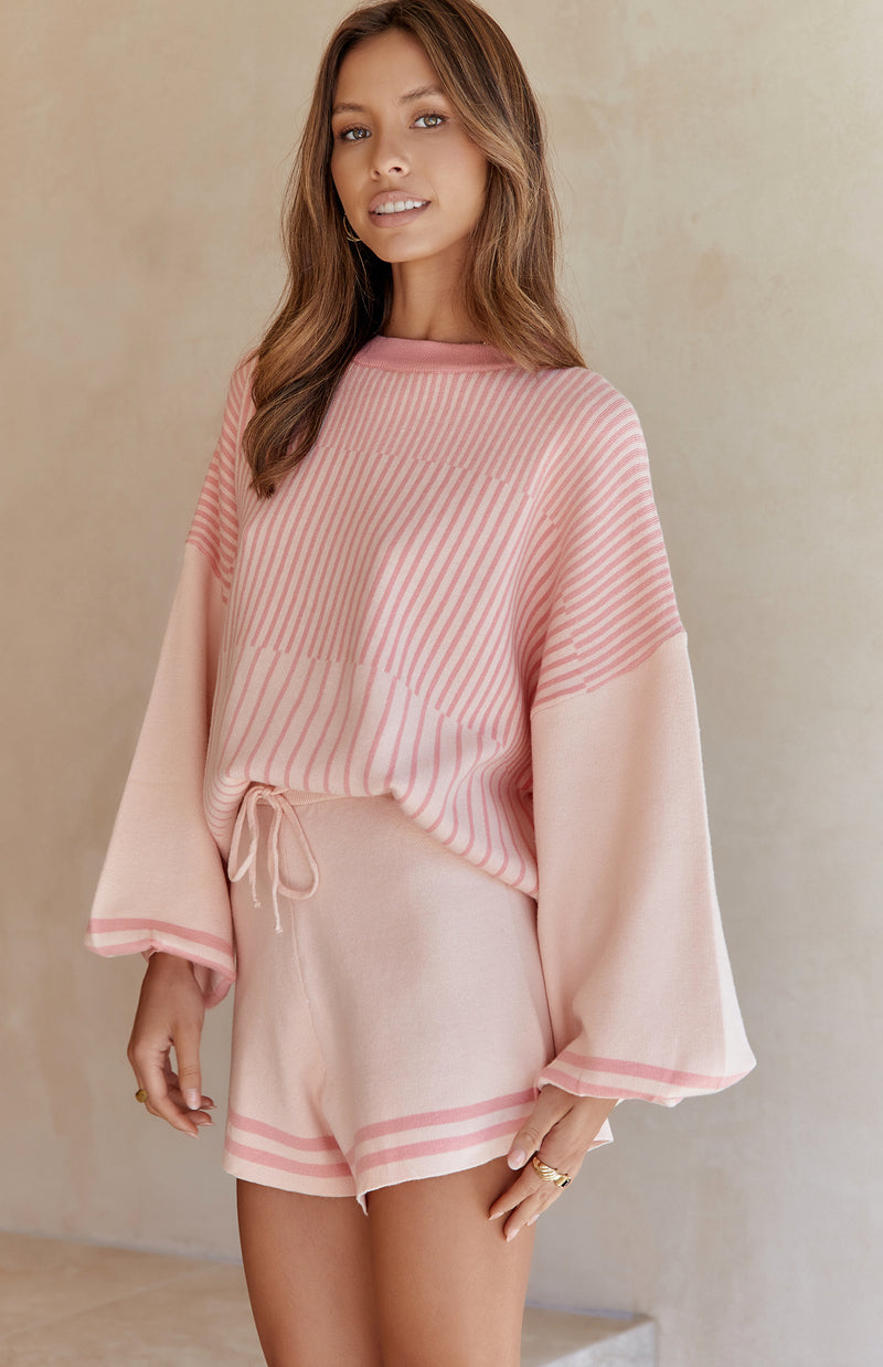 VIRGO KNIT TOP - PEACH