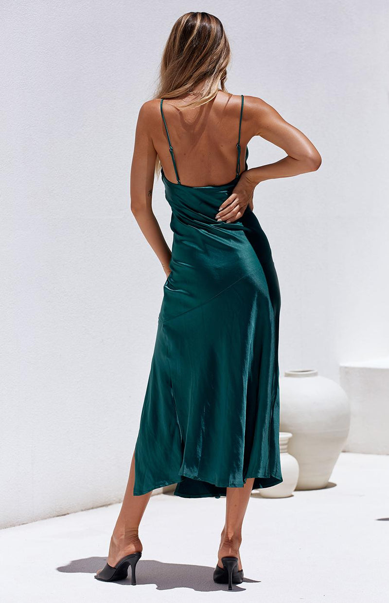 ARGAN DRESS - FOREST GREEN