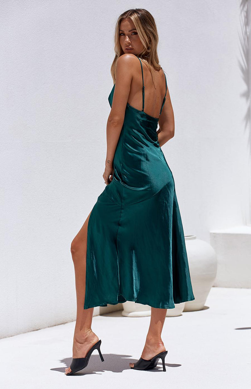 ARGAN DRESS - FOREST GREEN
