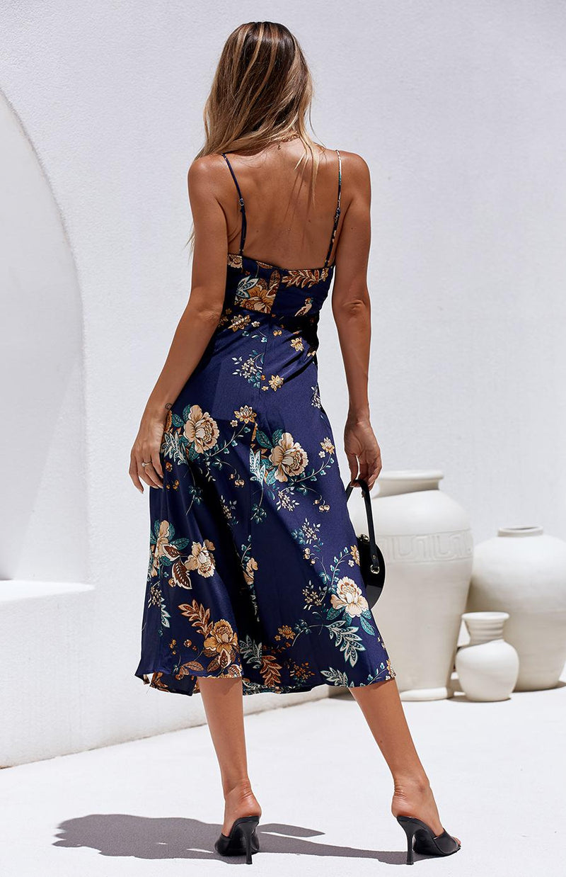 ELSA DRESS - NAVY PRINT