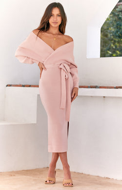 PASHA MIDI DRESS - BLUSH