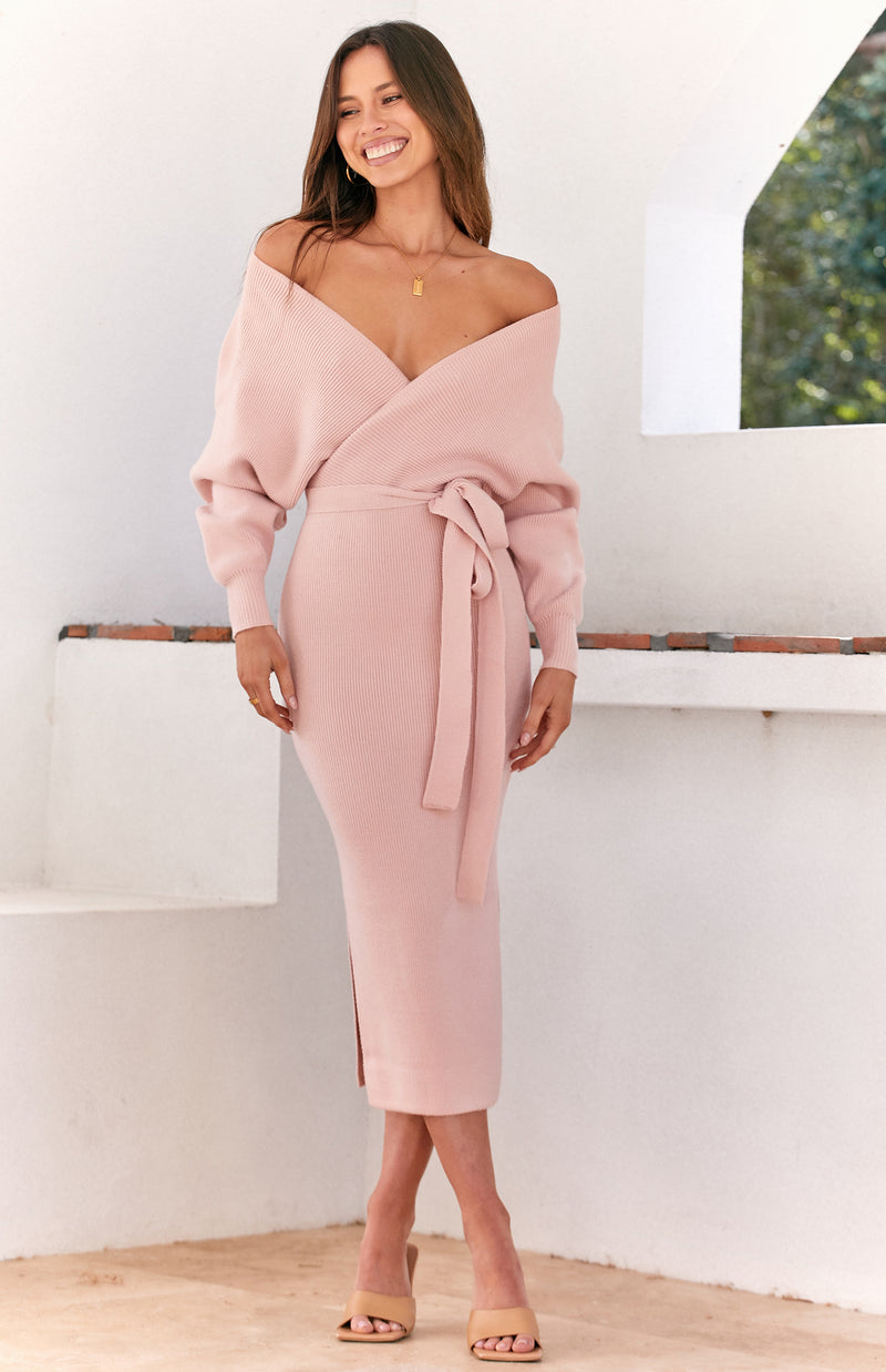 PASHA MIDI DRESS - BLUSH