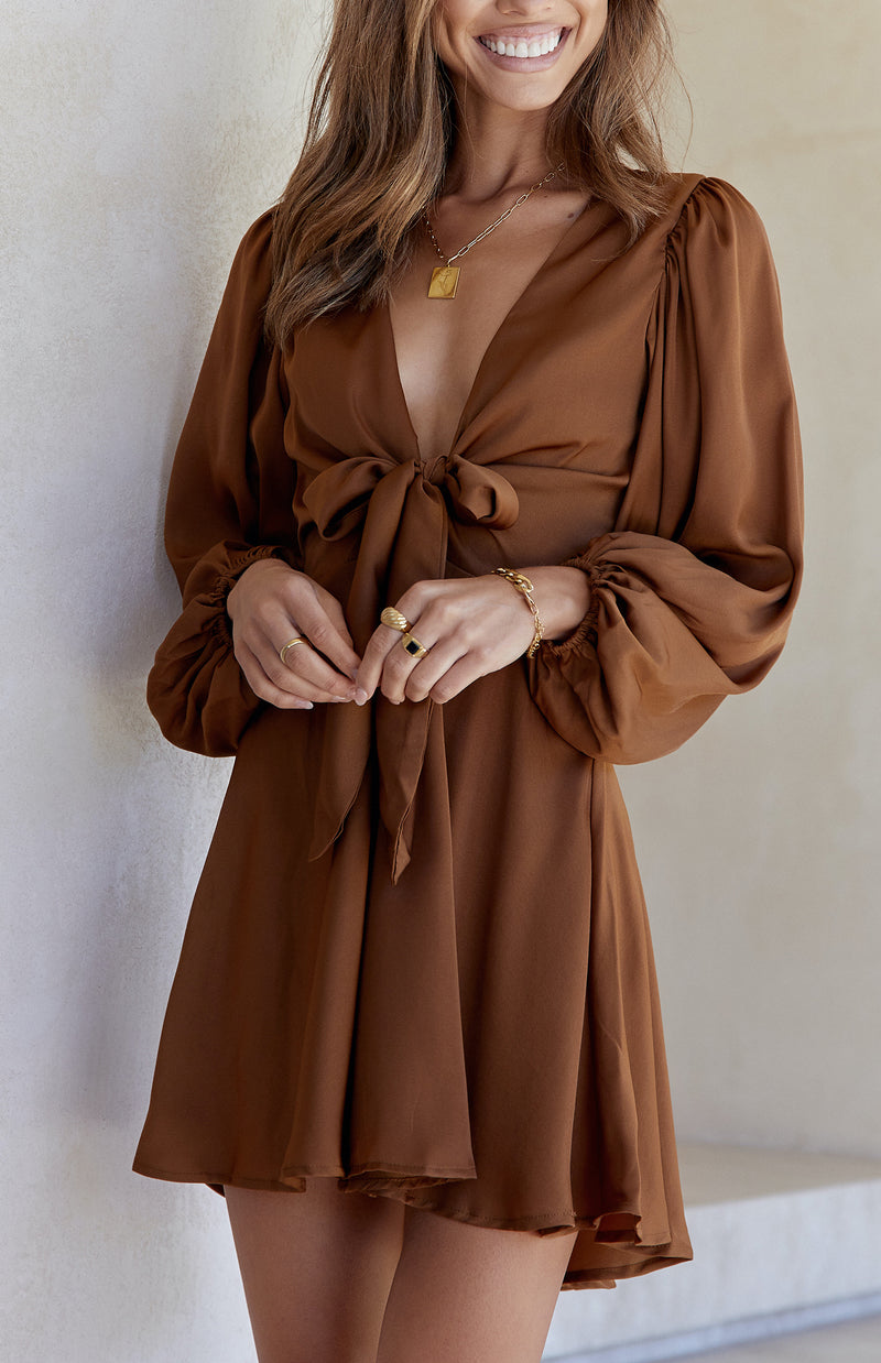 VOIRE DRESS - CHOCOLATE