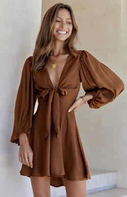 VOIRE DRESS - CHOCOLATE