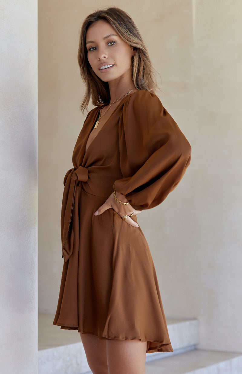 VOIRE DRESS - CHOCOLATE