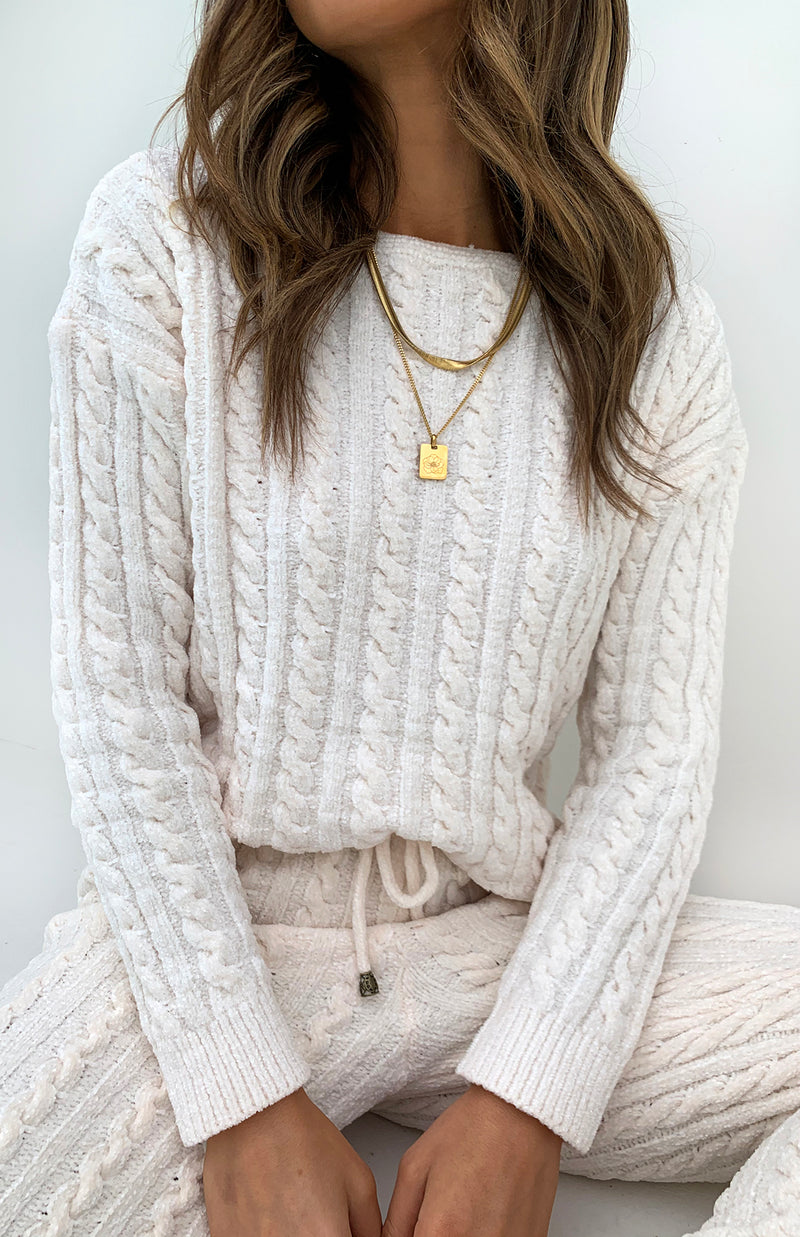 NADINE LOUNGEWEAR TOP - CREAM