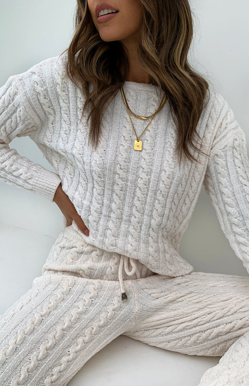NADINE LOUNGEWEAR PANTS - CREAM