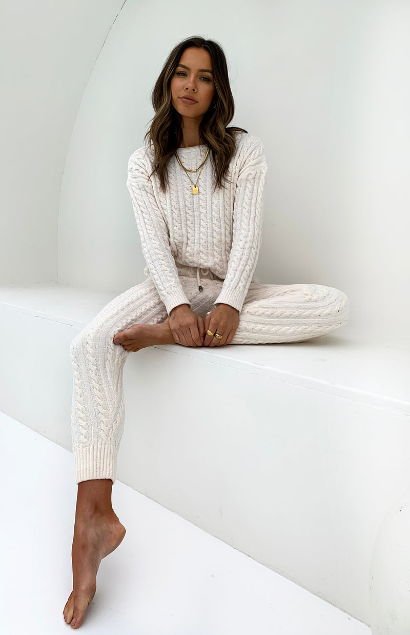 NADINE LOUNGEWEAR PANTS - CREAM
