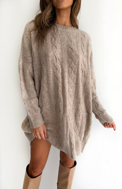 FARRAH JUMPER/DRESS - MOCHA