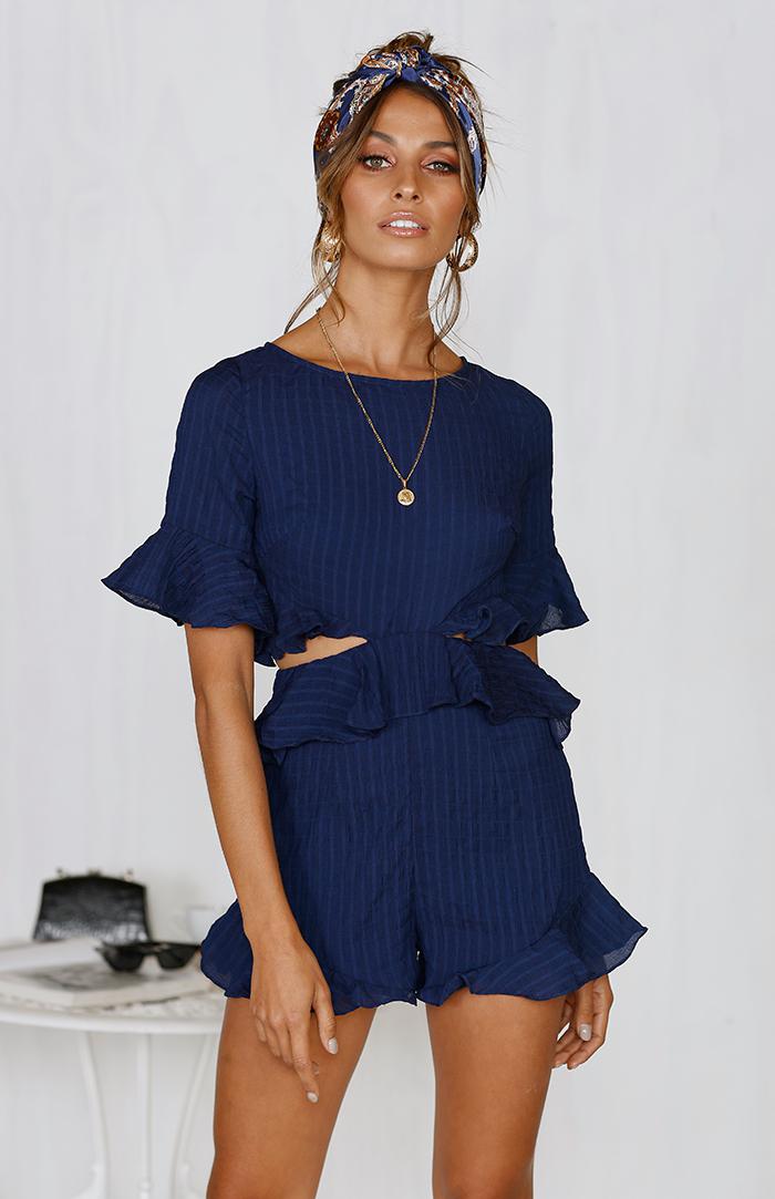 CALI PLAYSUIT - NAVY