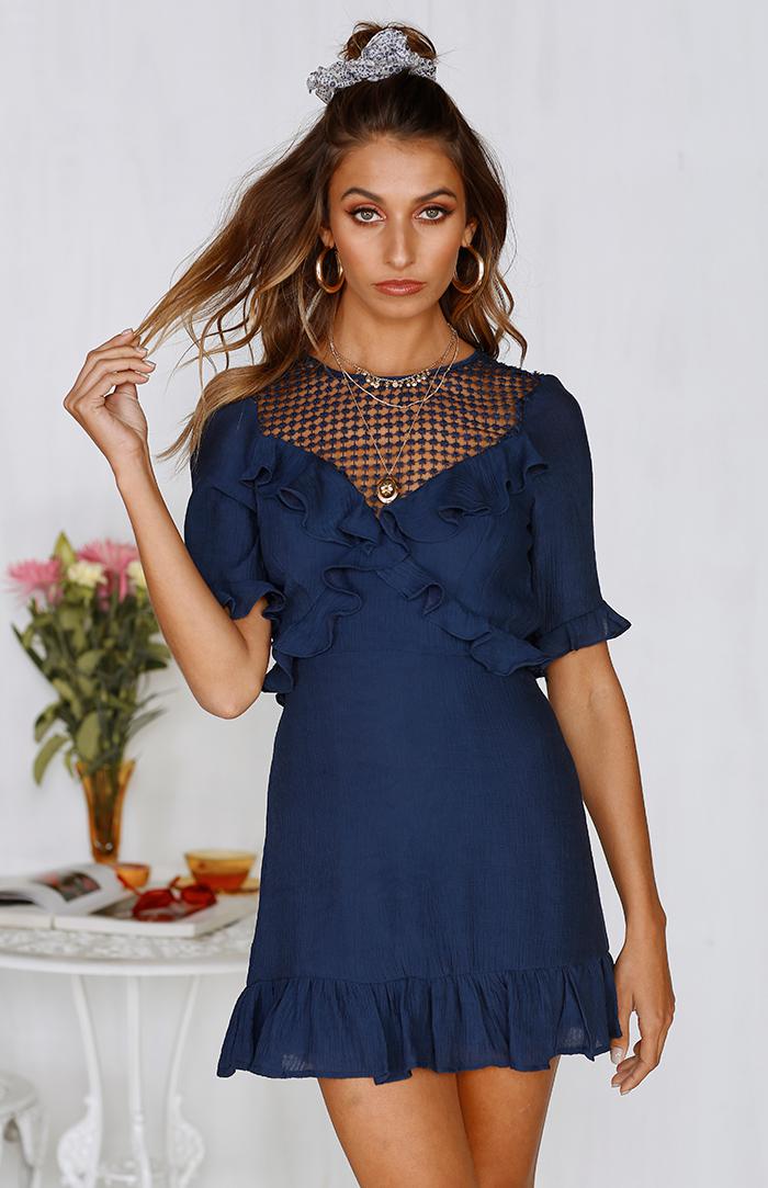 ALVAREZ DRESS - NAVY