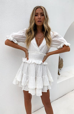 PRYANCA DRESS - WHITE