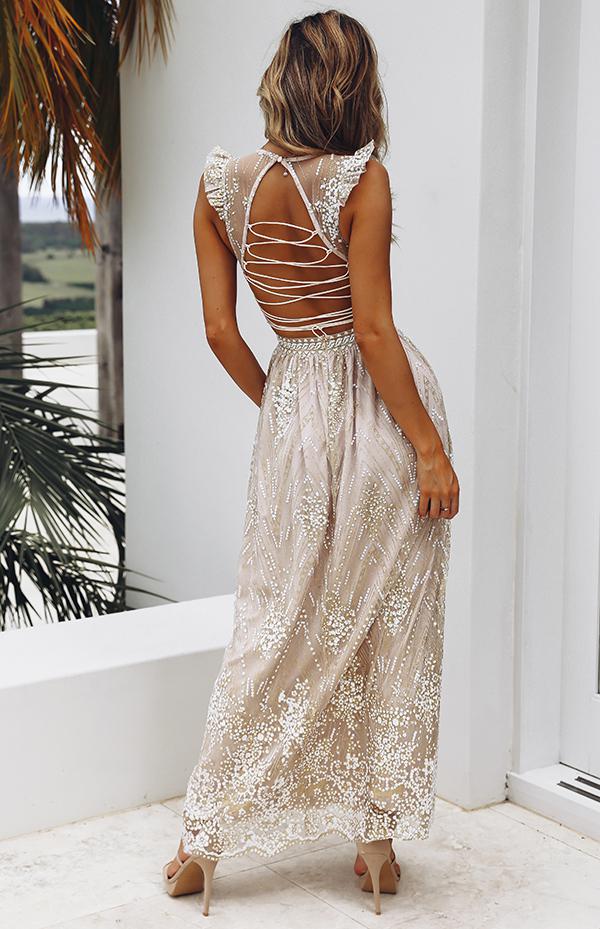 Gold on the ceiling maxi cheap dress