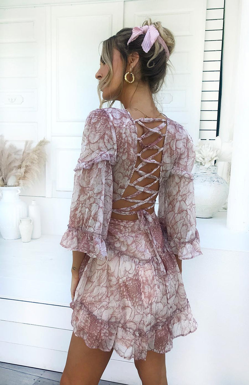 ADELINA DRESS - BLUSH PRINT
